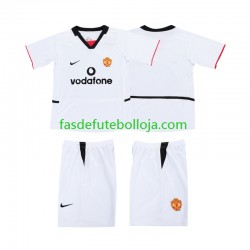 2º Equipamento Manchester United Football Shirt 2003 2002 Manga Curta ,Criança