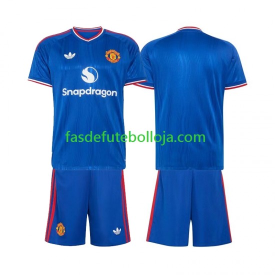Camisola 2º Equipamento Manchester United 2026-2027 Manga Curta ,Criança