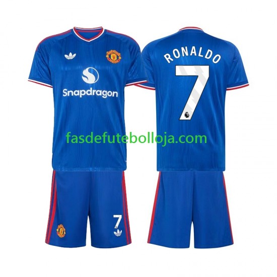 Camisola 2º Equipamento Manchester United Cristiano Ronaldo 7 2026-2027 Manga Curta ,Criança