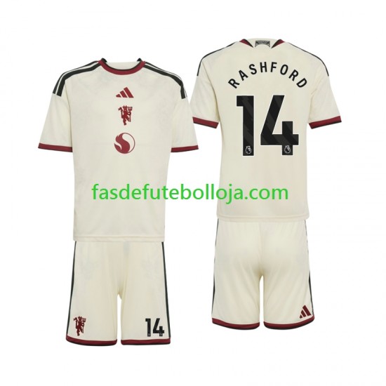 Camisola 3º Equipamento Manchester United Marcus Rashford 14 2026-2027 Manga Curta ,Criança
