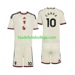 Camisola 3º Equipamento Manchester United Matheus Cunha 10 2026-2027 Manga Curta ,Criança