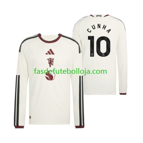 Camisola 3º Equipamento Manchester United Matheus Cunha 10 2026-2027 Manga Comprida ,Homem