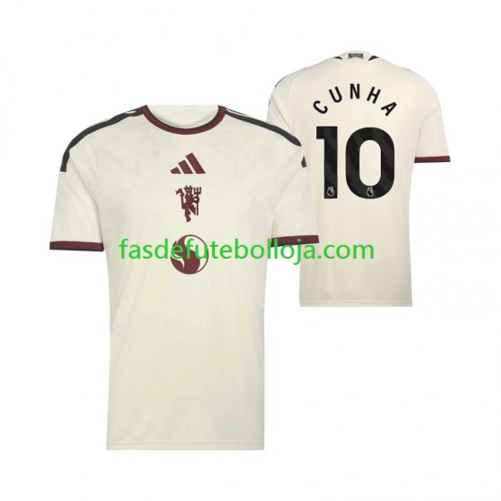 Camisola 3º Equipamento Manchester United Matheus Cunha 10 2026-2027 Manga Curta ,Homem