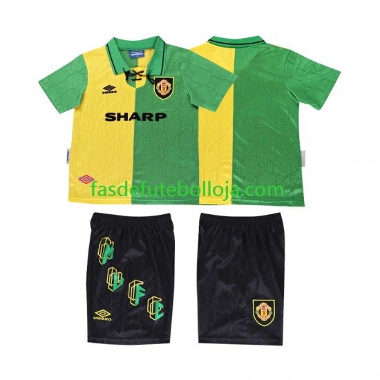 Camisola 3º Equipamento Manchester United 1992 1994 Manga Curta Retro ,Criança