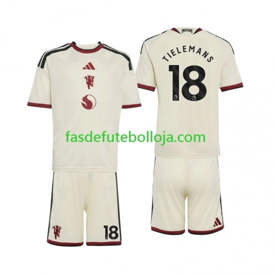 Camisola 3º Equipamento Manchester United Youri Tielemans 18 2026-2027 Manga Curta ,Criança