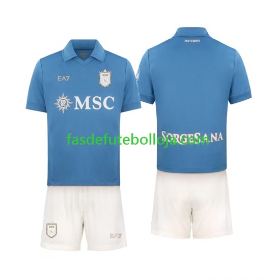 Camisola 1º Equipamento Napoli 2026-2027 Manga Curta ,Criança