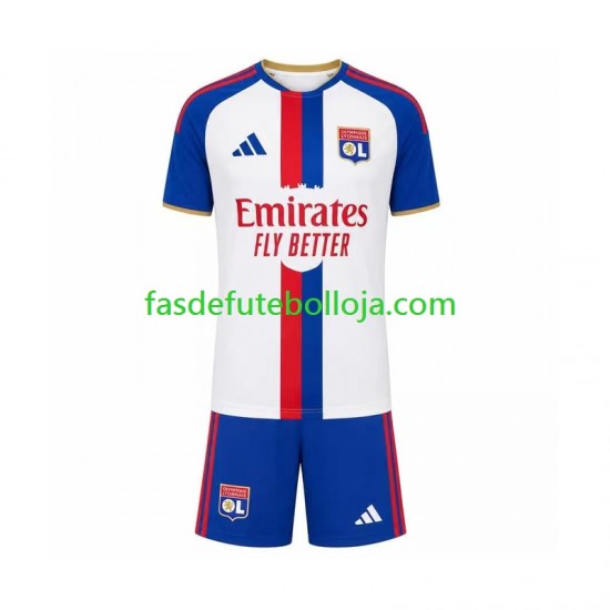 Camisola 2º Equipamento Olympique Lyonnais 2026-2027 Manga Curta ,Criança