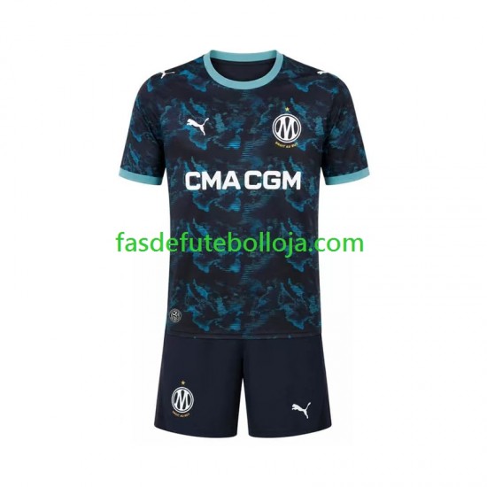 Camisola 2º Equipamento Olympique de Marseille 2026-2027 Manga Curta ,Criança