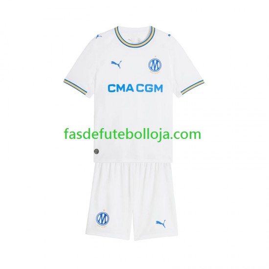 Camisola 1º Equipamento Olympique de Marseille 2026-2027 Manga Curta ,Criança