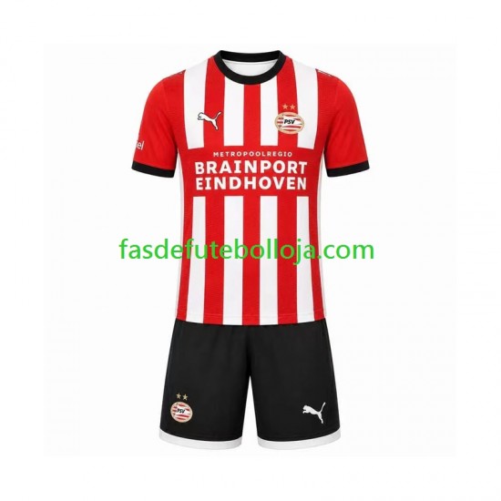 Camisola 1º Equipamento PSV Eindhoven 2026-2027 Manga Curta ,Criança