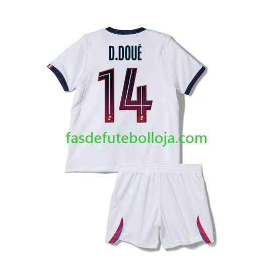 Camisola 2º Equipamento Paris Saint-Germain Desire Doue 14 2026-2027 Manga Curta ,Criança