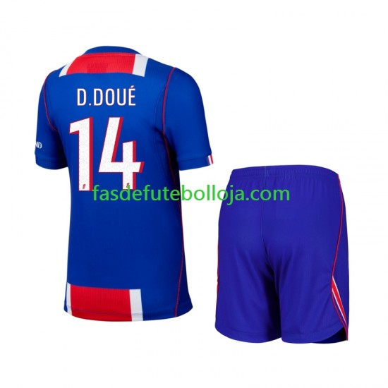 Camisola 1º Equipamento Paris Saint-Germain Desire Doue 14 2026-2027 Manga Curta ,Criança