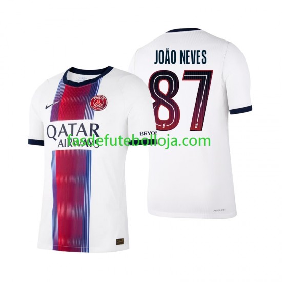 Camisola 2º Equipamento Paris Saint-Germain Joao Neves 87 2026-2027 Manga Curta ,Homem