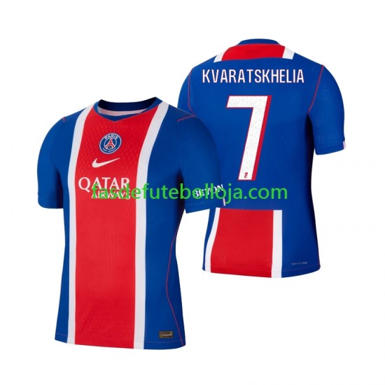 Camisola 1º Equipamento Paris Saint-Germain Khvicha Kvaratskhelia 7 2026-2027 Manga Curta ,Homem