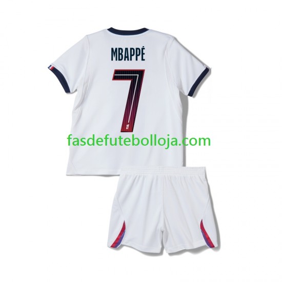 Camisola 2º Equipamento Paris Saint-Germain Mbappé Kylian 7 2026-2027 Manga Curta ,Criança