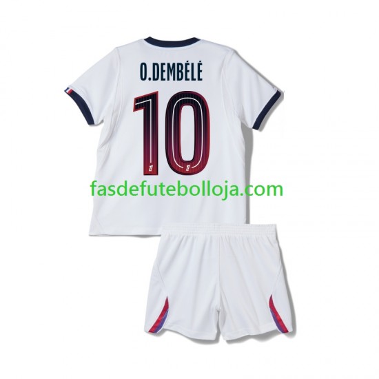 Camisola 2º Equipamento Paris Saint-Germain Ousmane Dembele 10 2026-2027 Manga Curta ,Criança