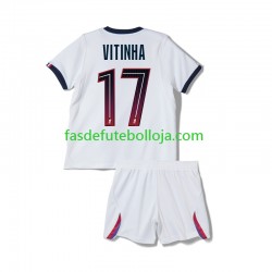 Camisola 2º Equipamento Paris Saint-Germain Vitinha 17 2026-2027 Manga Curta ,Criança
