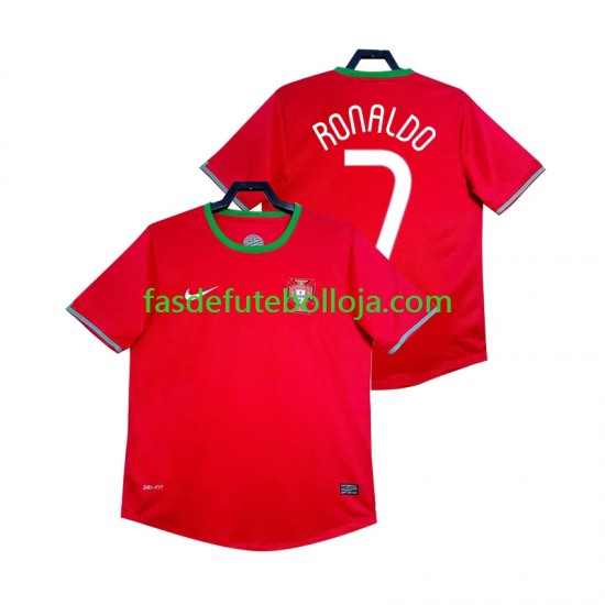Camisola 1º Equipamento Seleção Portuguesa Cristiano Ronaldo 7 2012 Manga Curta Retro ,Homem
