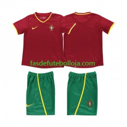Camisola 1º Equipamento Seleção Portuguesa 2002 Manga Curta Retro ,Criança