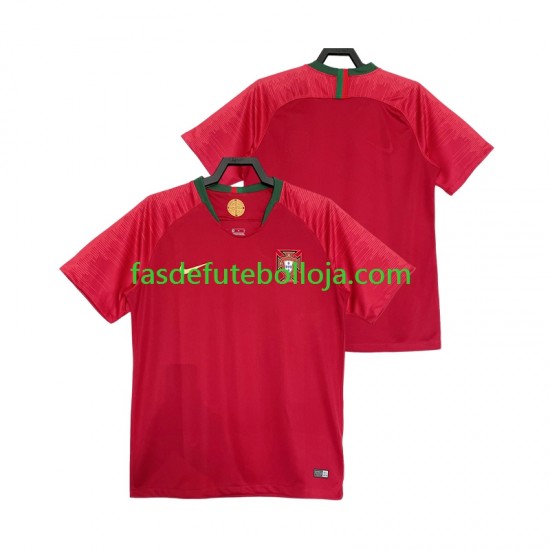 Camisola 1º Equipamento Seleção Portuguesa 2018 Manga Curta Retro ,Homem