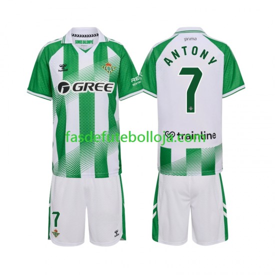 Camisola 1º Equipamento Real Betis Anthoy 7 2026-2027 Manga Curta ,Criança