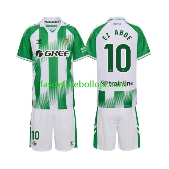 Camisola 1º Equipamento Real Betis Ez Abde 10 2026-2027 Manga Curta ,Criança