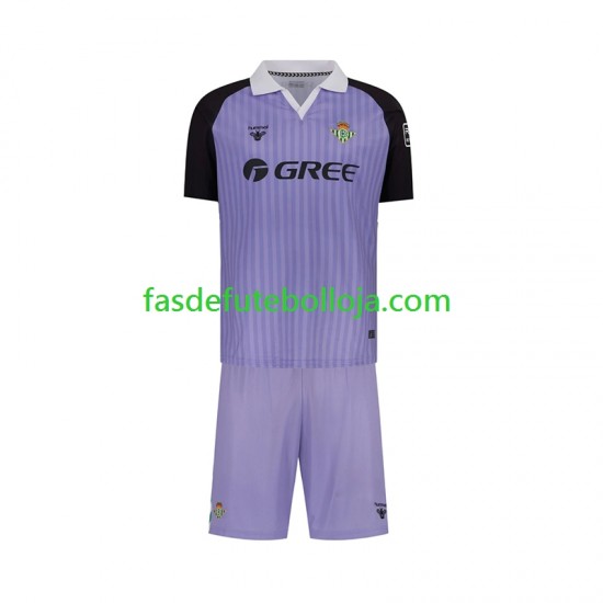 Camisola Guarda-redes 1º Equipamento Real Betis 2025-2026 Manga Curta Retro ,Criança
