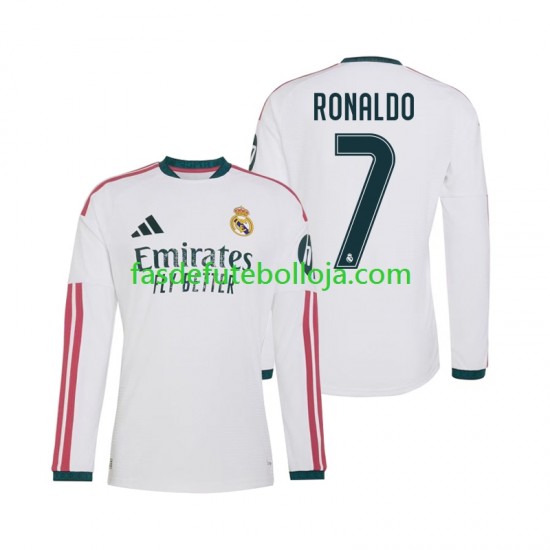 Camisola 1º Equipamento Real Madrid Cristiano Ronaldo 7 2026-2027 Manga Comprida ,Homem