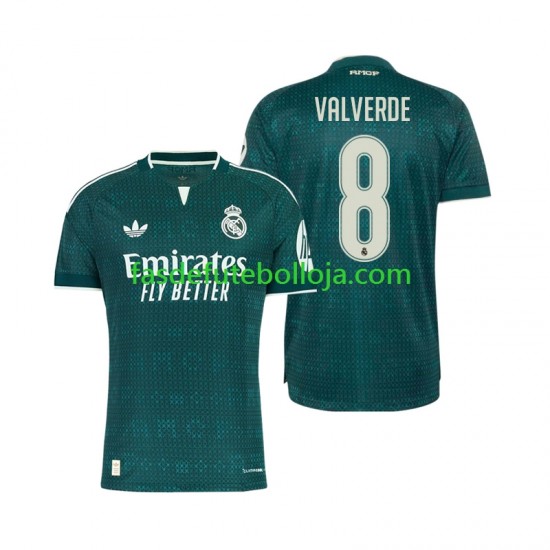 Camisola 2º Equipamento Real Madrid Federico Valverde 8 2026-2027 Manga Curta ,Homem