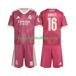 Camisola 3º Equipamento Real Madrid Ibrahima Konate 16 2026-2027 Manga Curta ,Criança