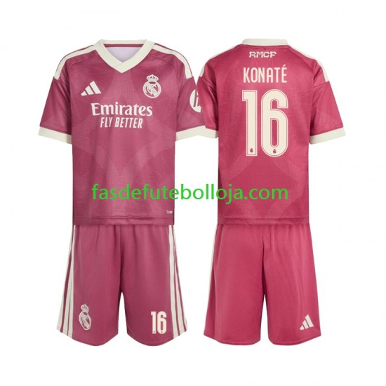 Camisola 3º Equipamento Real Madrid Ibrahima Konate 16 2026-2027 Manga Curta ,Criança