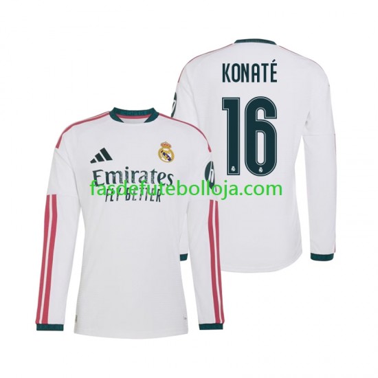 Camisola 1º Equipamento Real Madrid Ibrahima Konate 16 2026-2027 Manga Comprida ,Homem