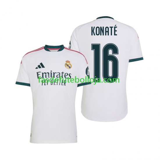 Camisola 1º Equipamento Real Madrid Ibrahima Konate 16 2026-2027 Manga Curta ,Homem