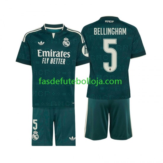 Camisola 2º Equipamento Real Madrid Jude Bellingham 5 2026-2027 Manga Curta ,Criança