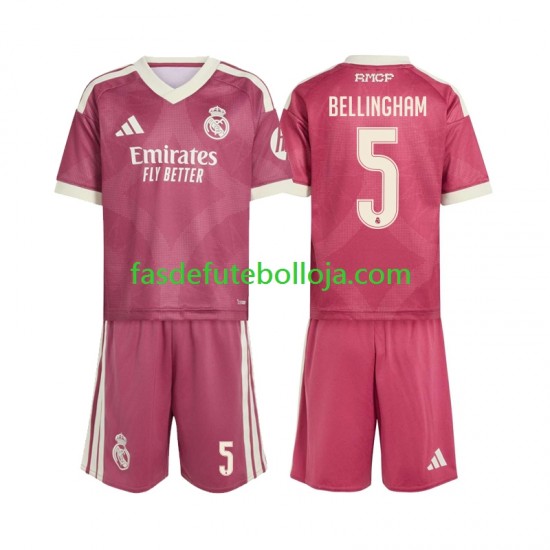 Camisola 3º Equipamento Real Madrid Jude Bellingham 5 2026-2027 Manga Curta ,Criança