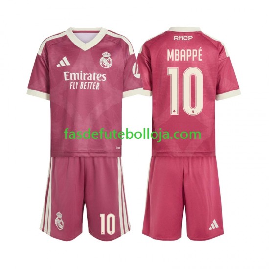 Camisola 3º Equipamento Real Madrid Mbappé Kylian 10 2026-2027 Manga Curta ,Criança