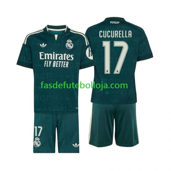 Camisola 2º Equipamento Real Madrid Marc Cucurella 17 2026-2027 Manga Curta ,Criança
