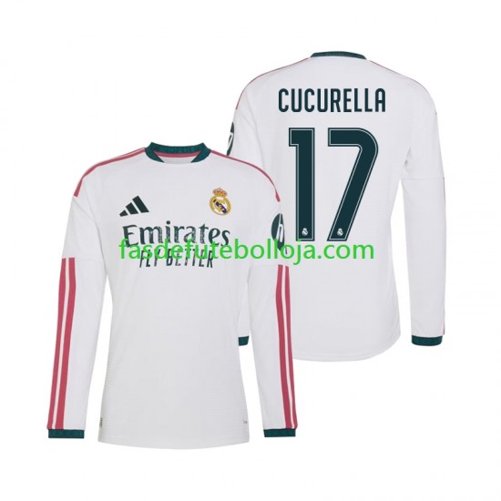 Camisola 1º Equipamento Real Madrid Marc Cucurella 17 2026-2027 Manga Comprida ,Homem
