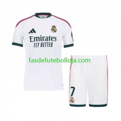 Camisola 1º Equipamento Real Madrid Vinicius Junior 7 2026-2027 Manga Curta ,Criança