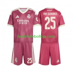 Camisola 3º Equipamento Real Madrid Yan Diomande 25 2026-2027 Manga Curta ,Criança