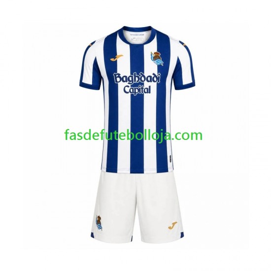 Camisola 1º Equipamento Real Sociedad 2026-2027 Manga Curta ,Criança