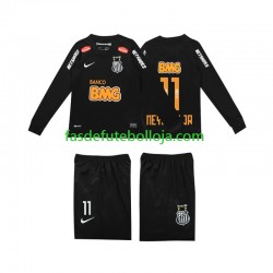 Camisola 2º Equipamento Santos NEYMAR JR 11 Classic 2012 2013 Manga Comprida Retro ,Criança