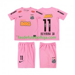Camisola 4º Equipamento Santos Neymar JR 11 2012 2013 Manga Curta Retro ,Criança
