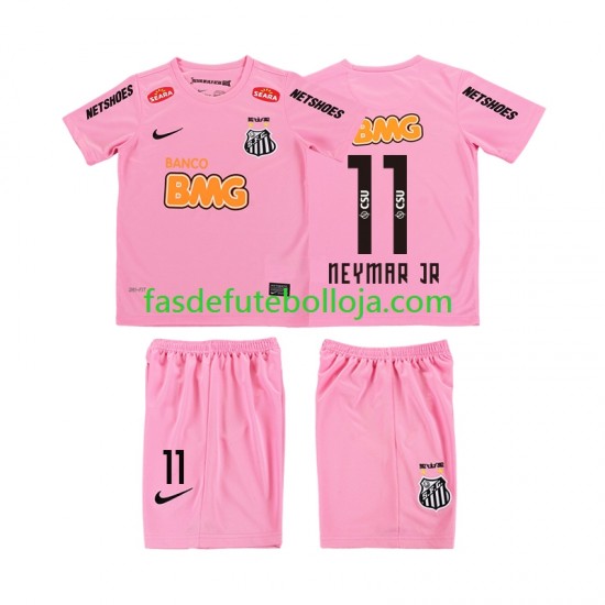 Camisola 4º Equipamento Santos Neymar JR 11 2012 2013 Manga Curta Retro ,Criança