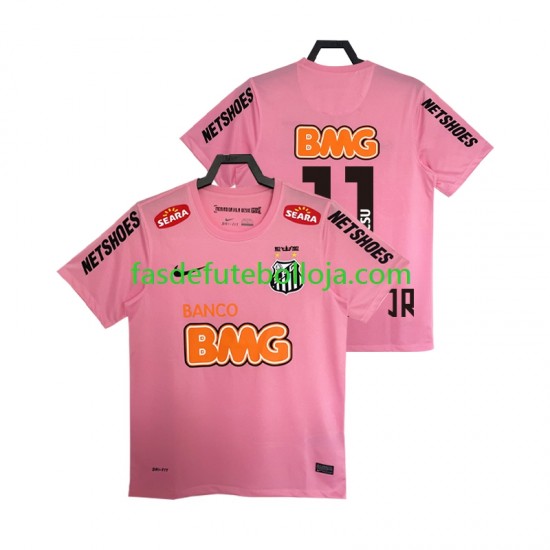 Camisola 4º Equipamento Santos Neymar JR 11 2012 2013 Manga Curta Retro ,Homem