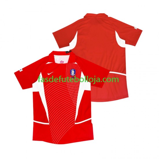 Camisola 1º Equipamento Seleção Sul-Coreana 2002 Manga Curta Retro ,Homem