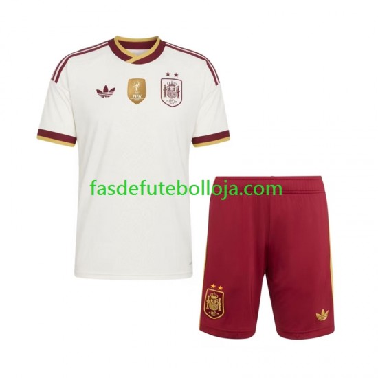 Camisola 2º Equipamento Seleção Espanhola 2-star 2026-2027 Manga Curta ,Criança