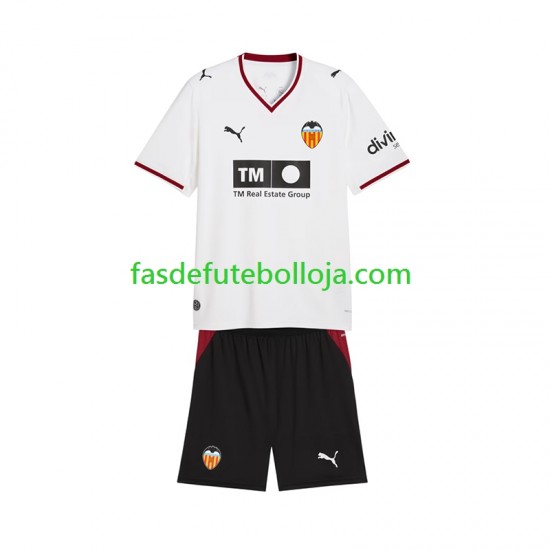 Camisola 1º Equipamento Valencia CF 2026-2027 Manga Curta ,Criança