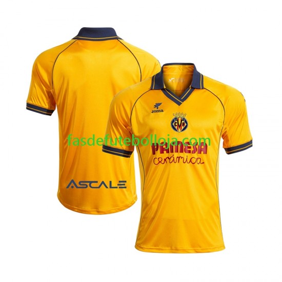 Camisola 1º Equipamento Villarreal CF 2025-2026 Manga Curta Retro ,Homem