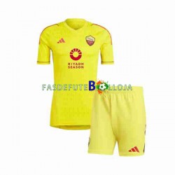 Camisola Guarda-redes 1º Equipamento AS Roma 2023-2024 Manga Curta ,Criança